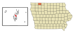 Location of Okoboji, Iowa