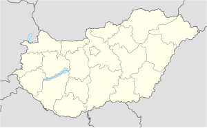 Komoran Komárom na zemljovidu Mađarske