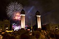 Foc artificials durant la celebració de les Festes de la Mercè