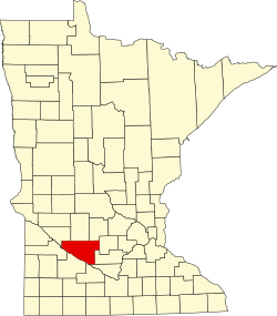 map of Minnesota highlighting Renville County