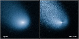 Комета Макнота, снятая телескопом Хаббл 11 марта 2014 года