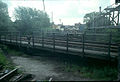 View of the swing bridge over Sheepwash Channel in 1977 when it was still in operation.