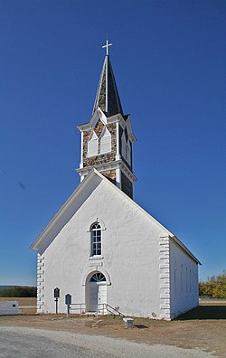 St. Olaf Kirke located just outside Cranfills Gap in the unincorporated rural community known as Norse, Texas