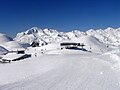 Vogel Ski resort and Mount Vogel in the background.