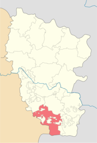 Антрацытаўскі раён на мапе