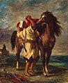 Мароканец оседлава коня си, 1855