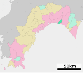 Lokasi Geisei di Prefektur Kōchi