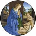 Madonna adoring the Child with the Infant Saint John the Baptist, circa 1485. Karlsruhe, Kunsthalle