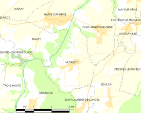 Poziția localității Mutrécy