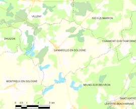 Mapa obce La Marolle-en-Sologne