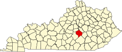 Lincoln County na mapě Kentucky