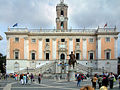Piazza del Campidoglio i Roma, prosjektert av Michelangelo, påbyrja i 1536.