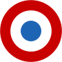 Frankrike har en trefarget kokarde (cocarde) i rødt, hvitt og blått.