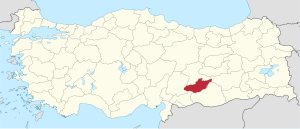 Location of Adıyaman Province in Turkey