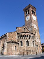 San Sigismondo, 12. Jh., in Rivolta d’Adda, Lombardei, Sicht auf Apsis­kuppel