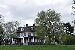 Phineas Pemberton House Entrance sign to Dogwood Hollow development, erected May 2018.