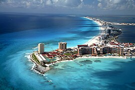 La plage du Cancún.