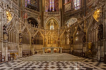 Le chœur de la cathédrale Sainte-Cécile d'Albi (Languedoc-Roussillon-Midi-Pyrénées). (définition réelle 4 089 × 2 719)