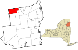 Location in Essex County and the state of New York