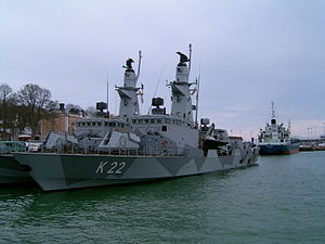 HMS Gävle (K22) i Visby hamn 2006.