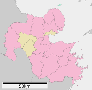 大分縣行政區劃在大分县的位置