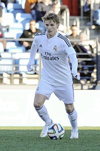 Ødegaard spelende voor Real Madrid Castilla in 2015