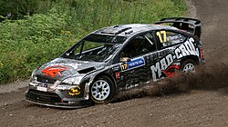 Mattias Therman Suomen rallissa vuonna 2010.