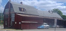 A grain elevator barn in Rochester, Michigan