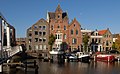 Rotterdam-Delfshaven, der Achterhaven bei der Brücke (V.O.C.brug)