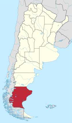 聖克魯斯省在阿根廷的位置