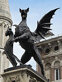 Dragon at Temple Bar, to a different design by C. B. Birch, 1880