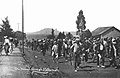 Marche de protestation contre les lois raciales, organisée par Gandhi, Transvaal, 1913
