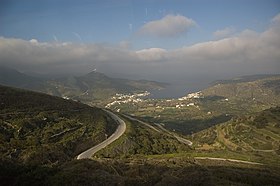 Vue de la baie et du port de Katápola.