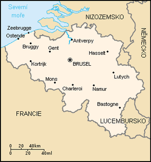 Mapa Belgicka