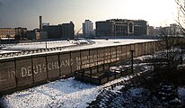 Berlijnse Muur op de Potsdamer Platz in 1975