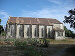 Side view of a church building