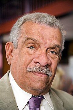 Derek Walcott vid en minnesmiddag i Amsterdam 20 maj 2008.