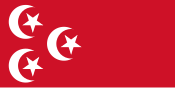 ธงของรัฐเคดีฟอียิปต์ (ค.ศ. 1882–1918) และรัฐสุลต่านแห่งอียิปต์และซูดาน (ค.ศ. 1914–1922)