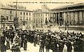 La manifestation à la hauteur de la Maison Carrée