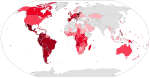 Distribution of Catholics around the world