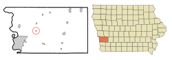 Location of McClelland, Iowa