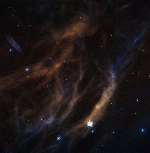 Hubble Uzay Teleskobu tarafından görüntülenen Sh2-308'in küçük bir parçası (yukarısı kuzey-batı)