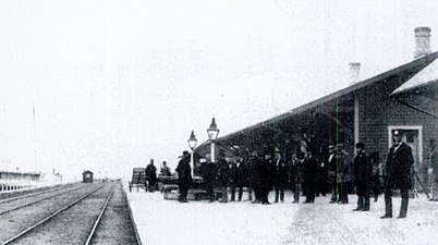 Den första Union Station på 1860-talet.