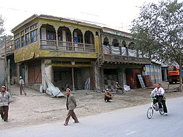 Oeigoerse huizen in het oude Yarkand