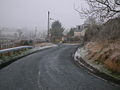 On a frosty day looking towards Fergushill from Benslie Cottage