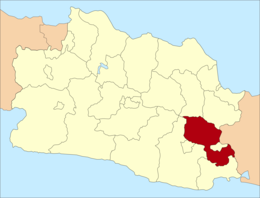 Reggenza di Ciamis – Mappa