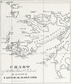 States Bay, States Harbour and Swan Island (present Chatham Harbour, States Cove and Weddell Island) on a pre 1829 Falklands map by Charles Barnard