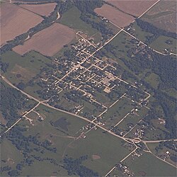 Galt, Missouri seen from the air.