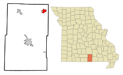 Location of Mountain View, Missouri