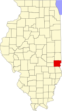 Locatie van Clark County in Illinois